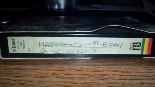 matthews first birthday meme - Basf chrome video cassette Mattheu'S St B'Day Ghostbusters #