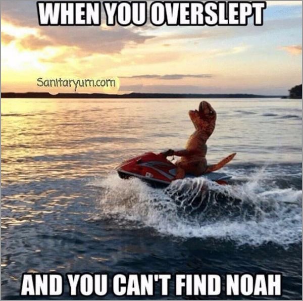 meme - you overslept and can t find noah - When You Overslept Sanitaryum.com And You Can'T Find Noah