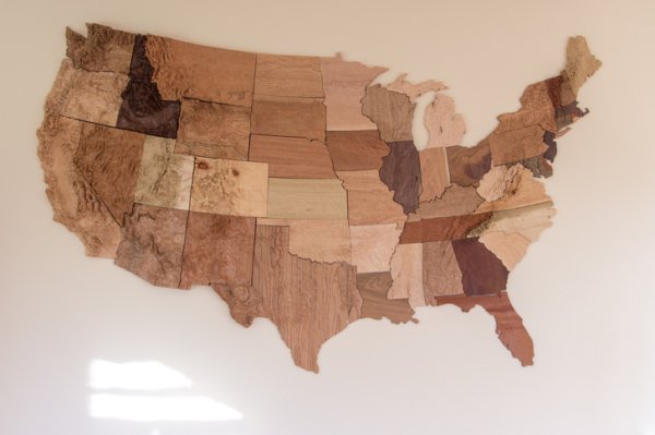 cool product usa map wood