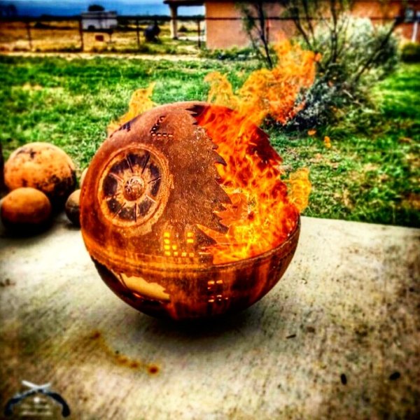 cool product fire pit death star