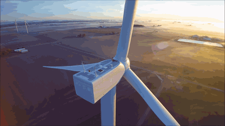 Wind turbine, with human for scale