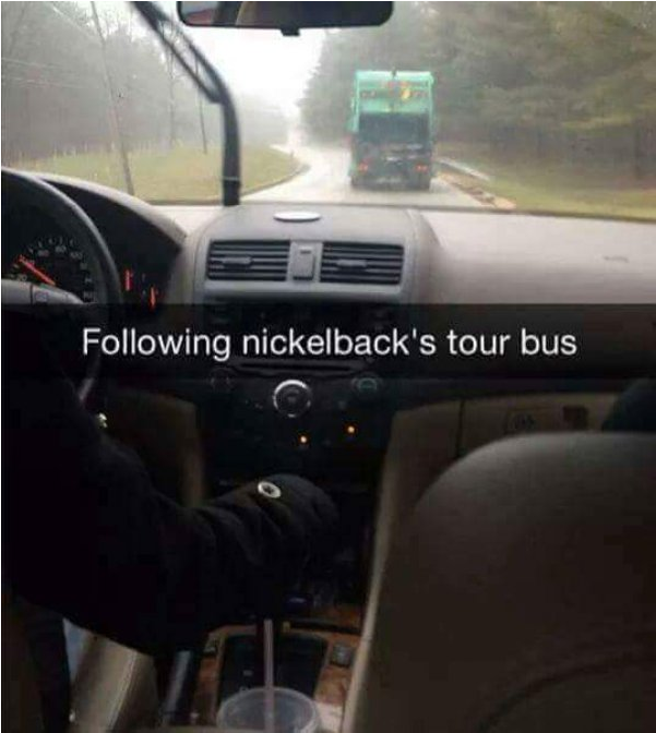 nickelback tour bus meme - ing nickelback's tour bus