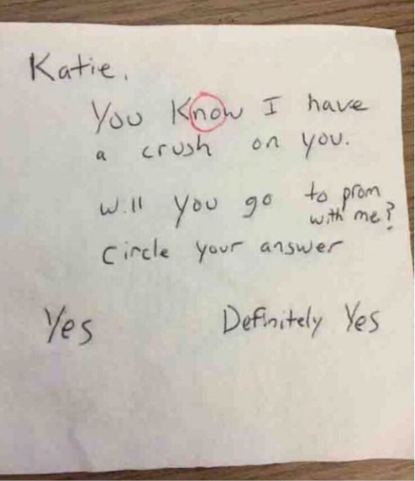 yes definitely yes meme - Ratie. you know I have a crush on you. will you go to prom circle your answer Yes Definitely Yes with me i