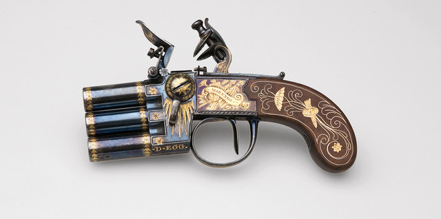 Napoleon’s three chamber box lock pistol