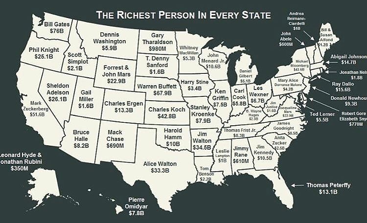 The richest person in every state