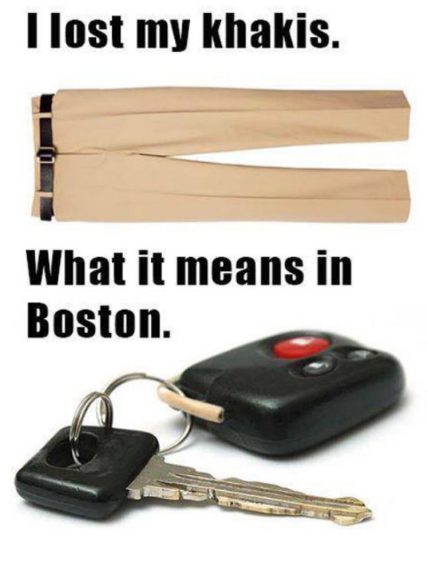 car keys khakis - I lost my khakis. What it means in Boston.