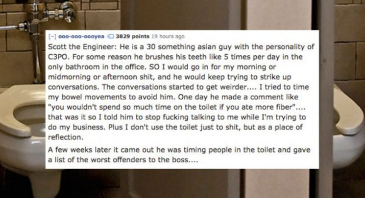 14 People Describe What Horrors the Weird Guy In Their Office Does