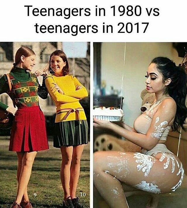 teenager now vs then - Teenagers in 1980 vs teenagers in 2017