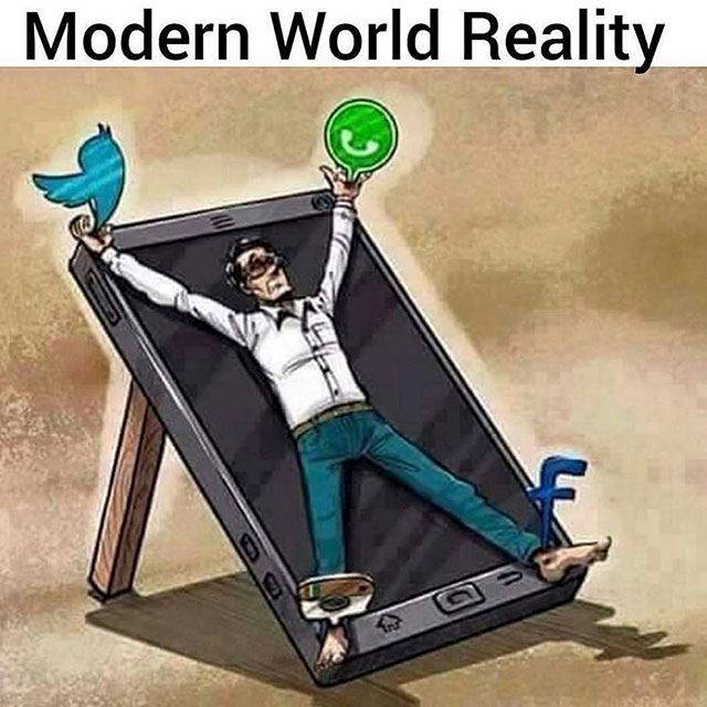trapped in social media - Modern World Reality