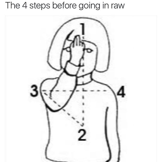make cross sign - The 4 steps before going in raw