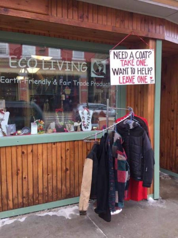 heartwarming shopping - Need A Coat? Take One. Want To Help? EarthFriendly & Fair Trade Product Leave One Ecolliving Want To Help?