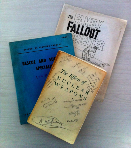 Deborah also shared some items that she took from the shelter when she sold to the Otcaseks, including some of her dad’s books on Nuclear fallout.