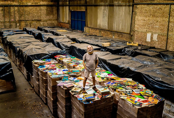 Meet Zero Freitas, a 62-year-old wealthy Brazilian businessman who has spent his life amassing a collection of "several million" vinyl records. For years, he's been scouring the world, buying up records from some of the world's most prominent collectors, including former music-store owner Paul Mawhinney, who sold his collection of over 3 million LPs back in 2008. 

Freitas now has a team of international scouts scattered across New York, Mexico City, South Africa, Nigeria, and Cairo—all of whom negotiate deals on his behalf and ship thousands of records back to Brazil every month.

Freitas is aware that the collection is mostly useless if people aren't able to access it, and has now begun preparing the Emporium Musical—a non-profit organization which will act as a music library. He's also on a mission to digitize as much of the collection as possible, as up to 80% of Brazilian music recorded in the 20th-century is yet to be transferred.