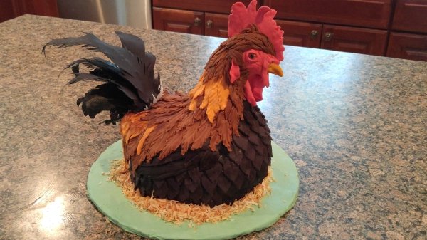 cock rooster cake