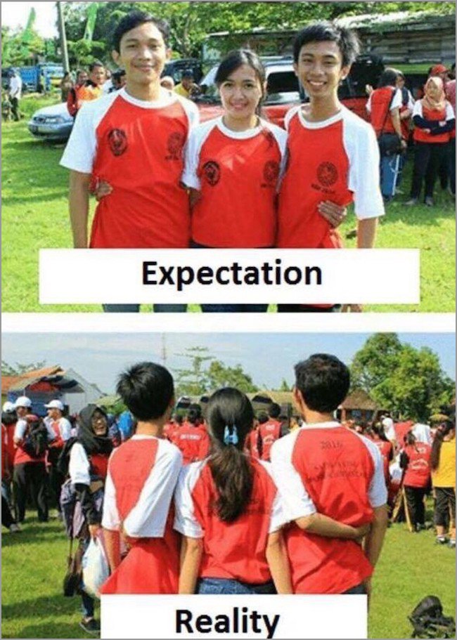 memes - college group expectation and reality - Expectation Reality