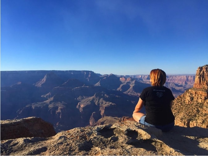 Colleen Burns posted this picture of herself at the Grand Canyon, captioned “That view tho”. Later that day she slipped into the canyon and died