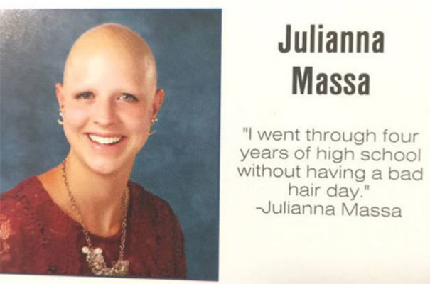 cringe yearbook - Julianna Massa "I went through four years of high school without having a bad hair day." Julianna Massa