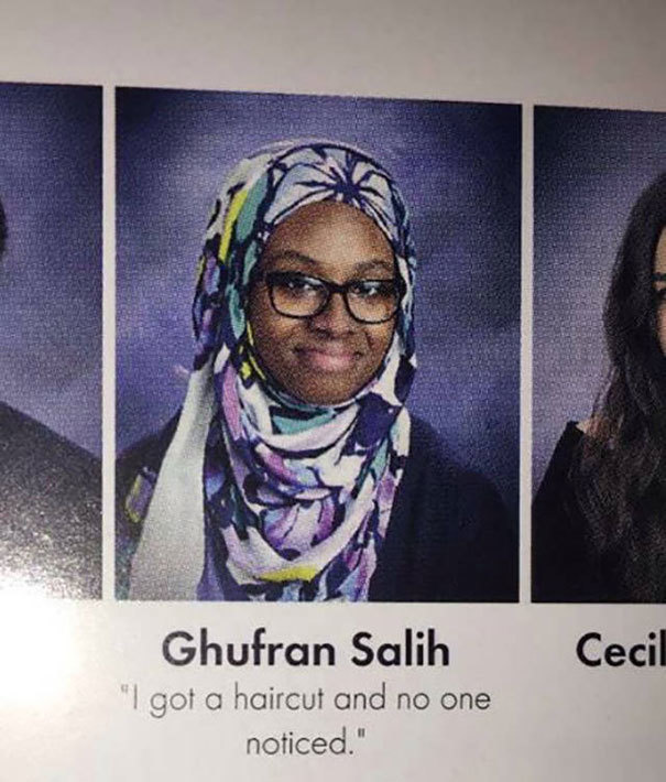 funny yearbook quotes - Cecil Ghufran Salih "I got a haircut and no one noticed."