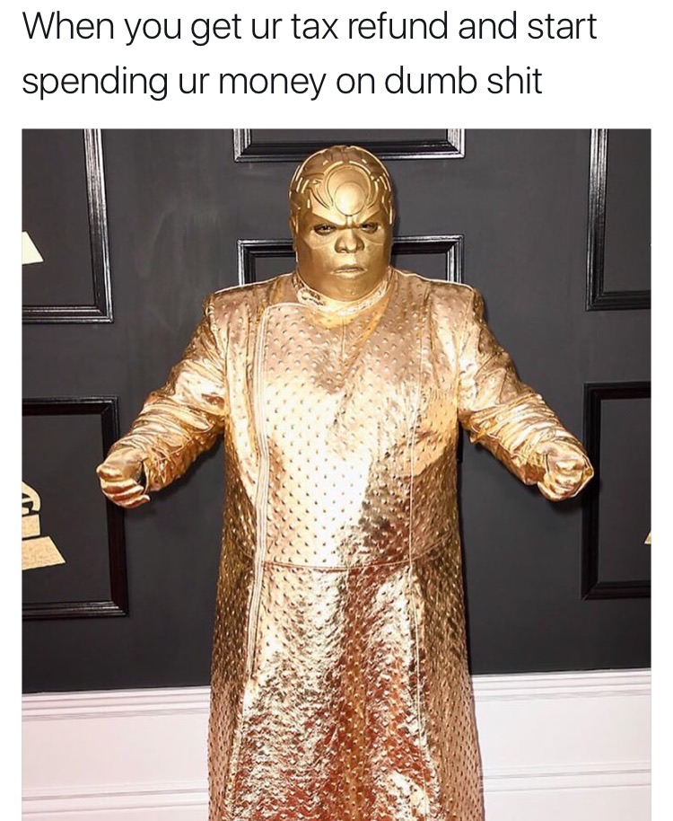 cee lo green grammys - When you get ur tax refund and start spending ur money on dumb shit