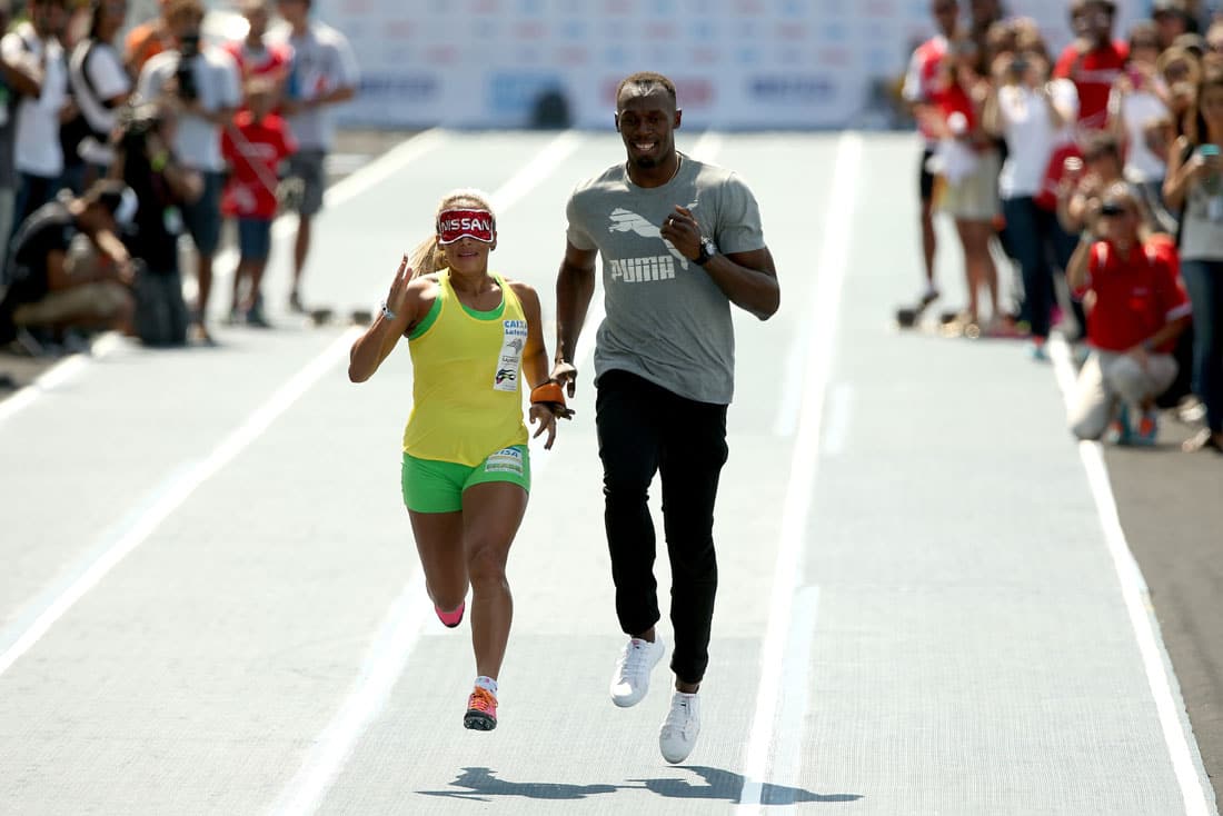 Usain Bolt ran as a guide for blind Paralympic champion Terezinha Guilhermina in Rio