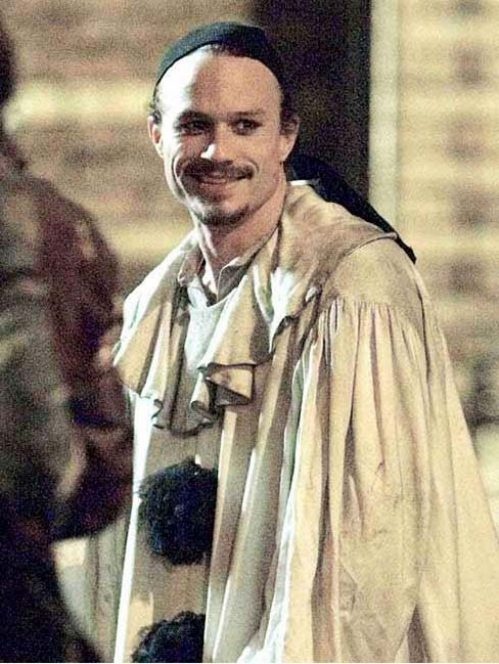 Heath Ledger.
A snapshot of Heath smiling on the set of his last movie, The Imaginarium of Doctor Parnassus, prior to him overdosing on pain killers. Heath was only 28.