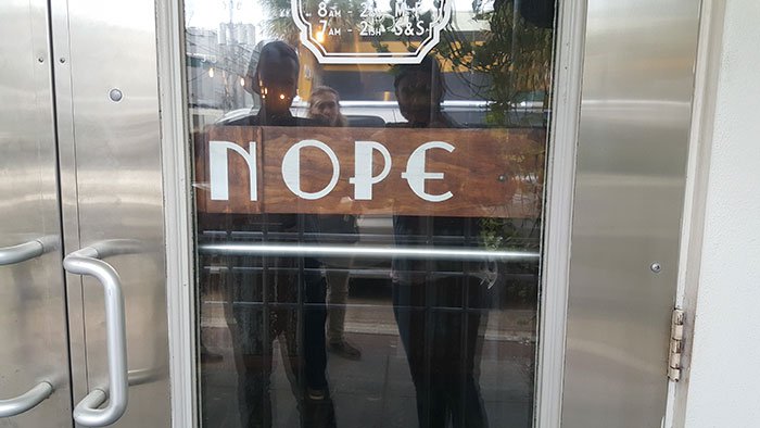 This sign moves the “N” when the are closed.