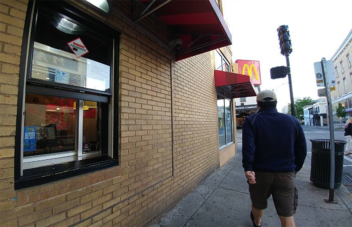 This McDonald’s has a walk-through.