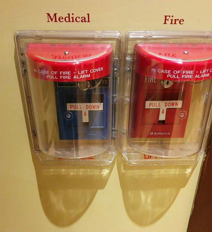 A separate alarm for medical emergencies.