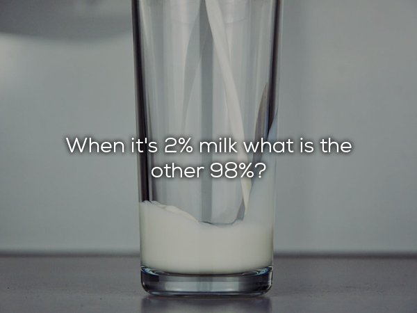 Milk - When it's 2% milk what is the other 98%?