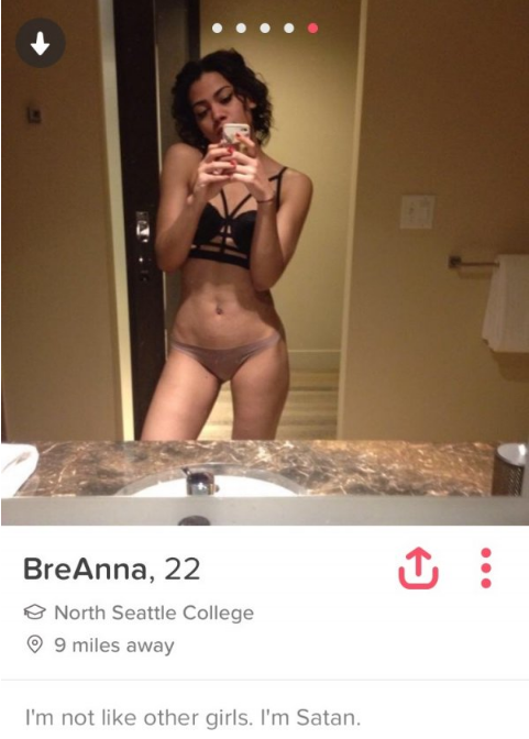 lingerie - BreAnna, 22 e North Seattle College 9 miles away I'm not other girls. I'm Satan.