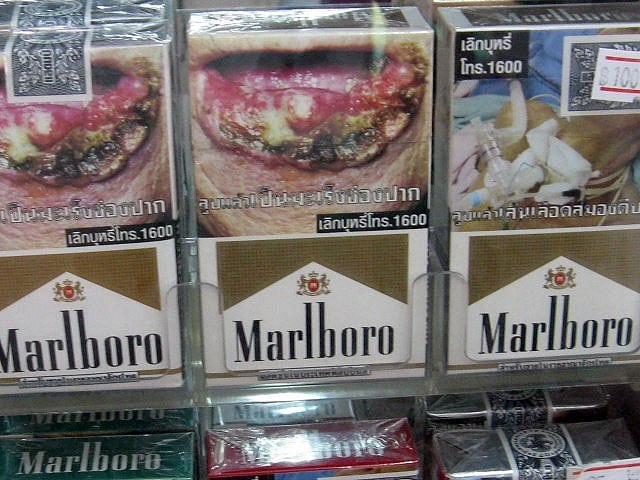 Cigarette packaging in Thailand