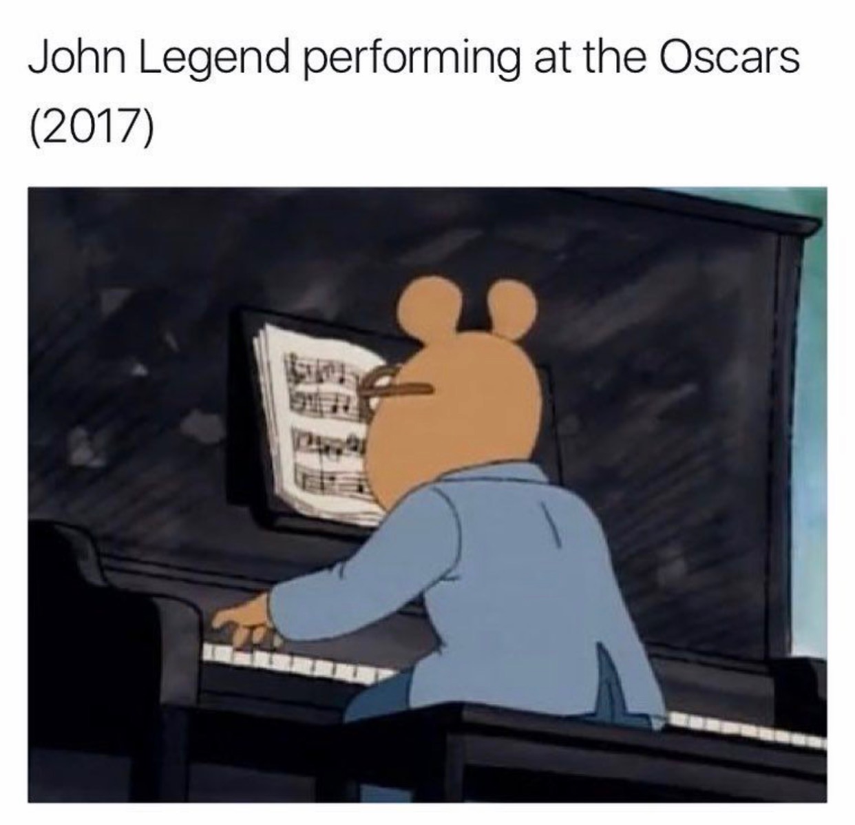 dankest memes on the internet - John Legend performing at the Oscars 2017