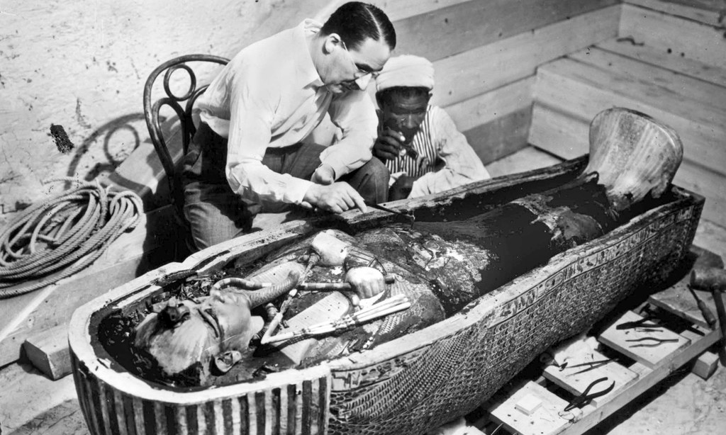 English archaeologist Howard Carter entered the sealed burial chamber of King Tutankhamen 1923.

Curse of the Tutankhamun?
The first of the “mysterious” deaths was that of Lord Carnarvon. He had been bitten by a mosquito, and later slashed the bite accidentally while shaving. It became infected and blood poisoning resulted. …
Skeptics have pointed out that many others who visited the tomb or helped to discover it lived long and healthy lives. A study showed that of the 58 people who were present when the tomb and sarcophagus were opened, only eight died within a dozen years. All the others were still alive, including Howard Carter, who died of lymphoma in 1939 at the age of 64. The last survivor, American archaeologist J.O. Kinnaman, died in 1961, a full 39 years after the event.