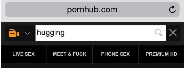 Dirty meme of going on Pornhub to look at videos of people hugging
