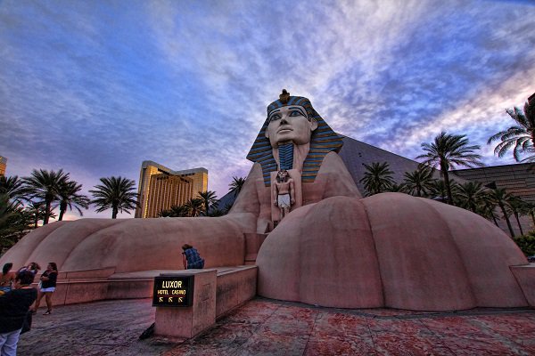 The Sphinx outside of the Luxor Hotel is actually bigger than the real Sphinx of Giza.