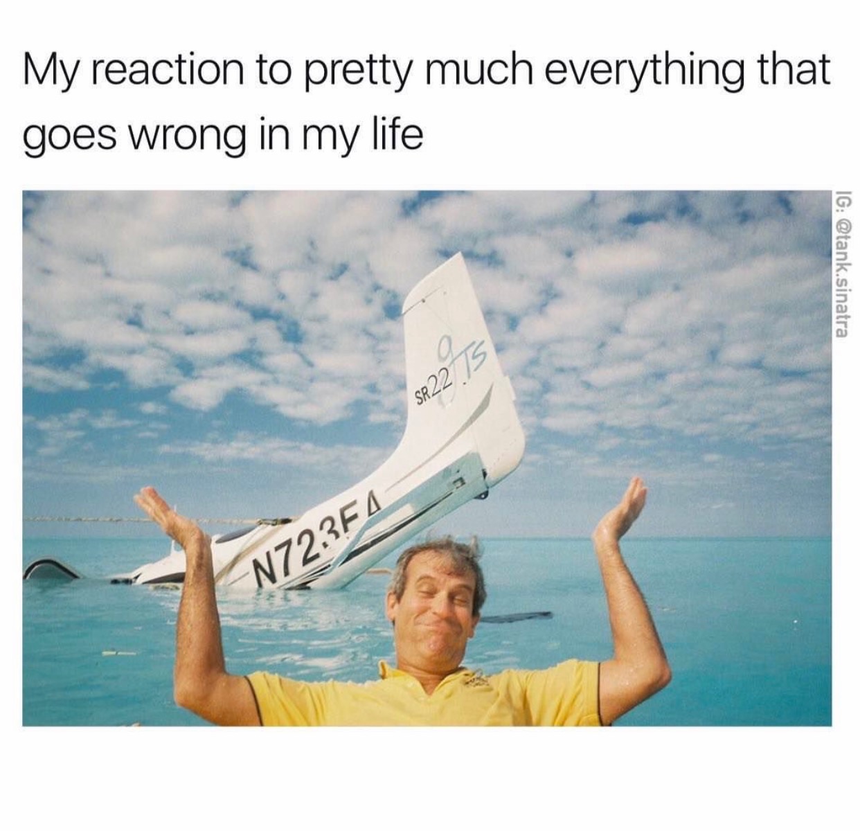 funniest 2018 best memes - My reaction to pretty much everything that goes wrong in my life Ig .sinatra SR22TS N72354