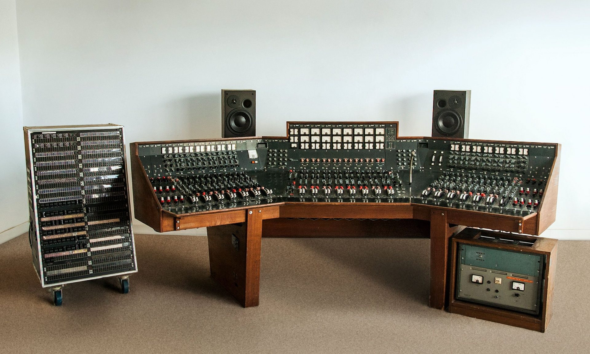 An Abbey Road Studios EMI TG12345 MK IV recording console used between 1971-1983, housed in Studio 2, the console which Pink Floyd used to record their landmark album, The Dark Side of the Moon.