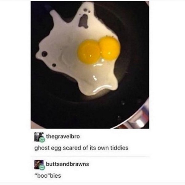 ghost egg tits - thegravelbro ghost egg scared of its own tiddies buttsandbrawns "boo"bies