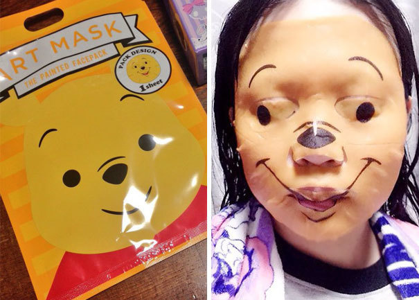 This mask of ultimate horror.
I do not see Winnie the Pooh at all in this face mask.