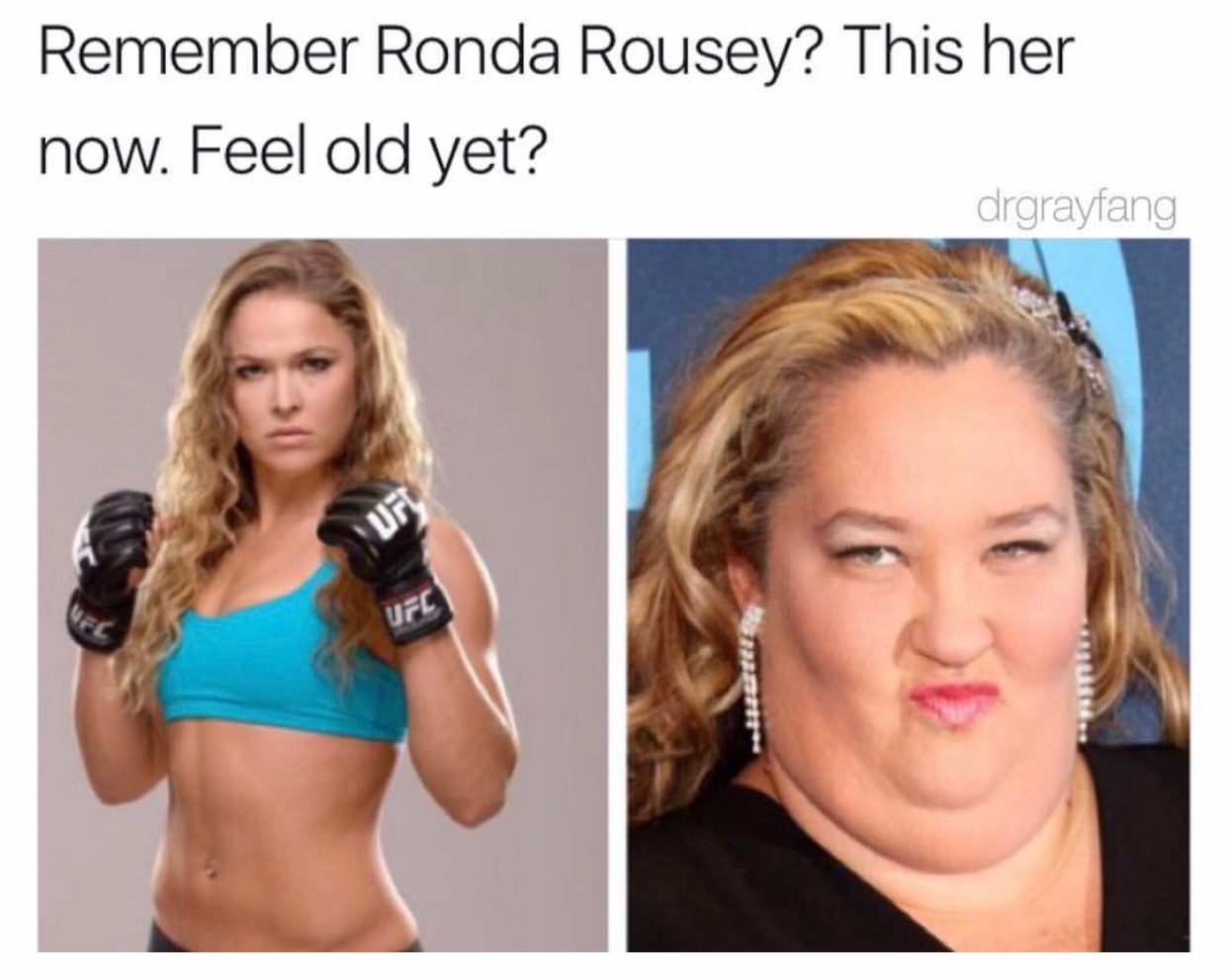 memes - ronda rousey - Remember Ronda Rousey? This her now. Feel old yet? drgrayfang