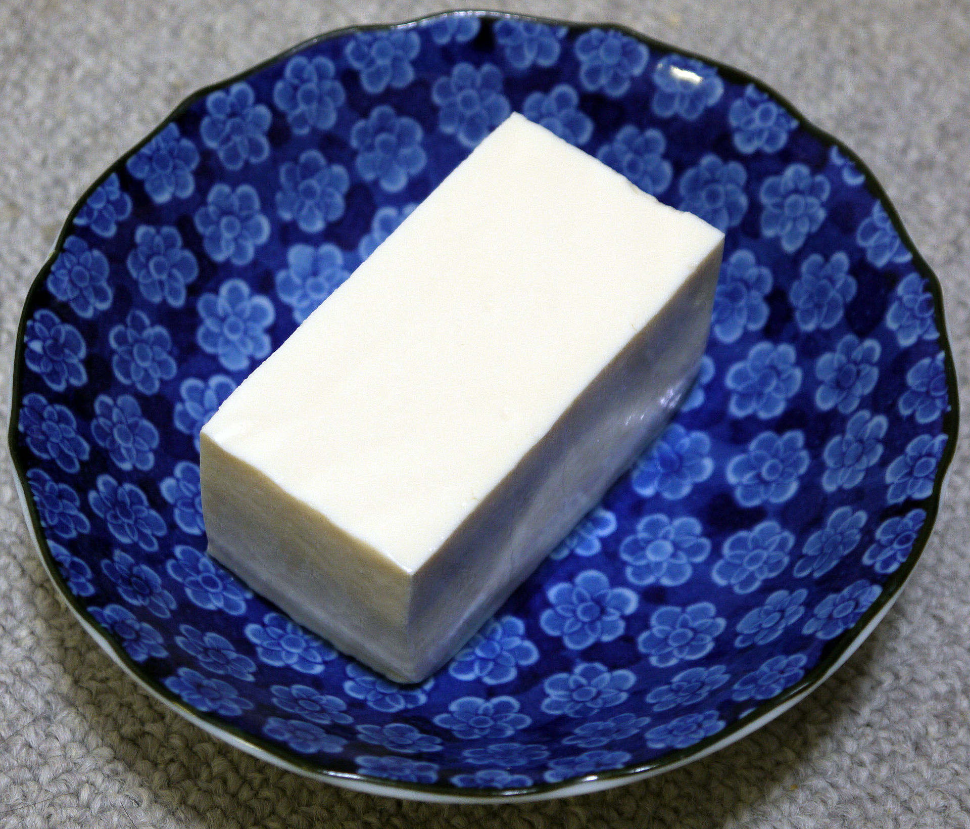 Chinese made tofu on a plate