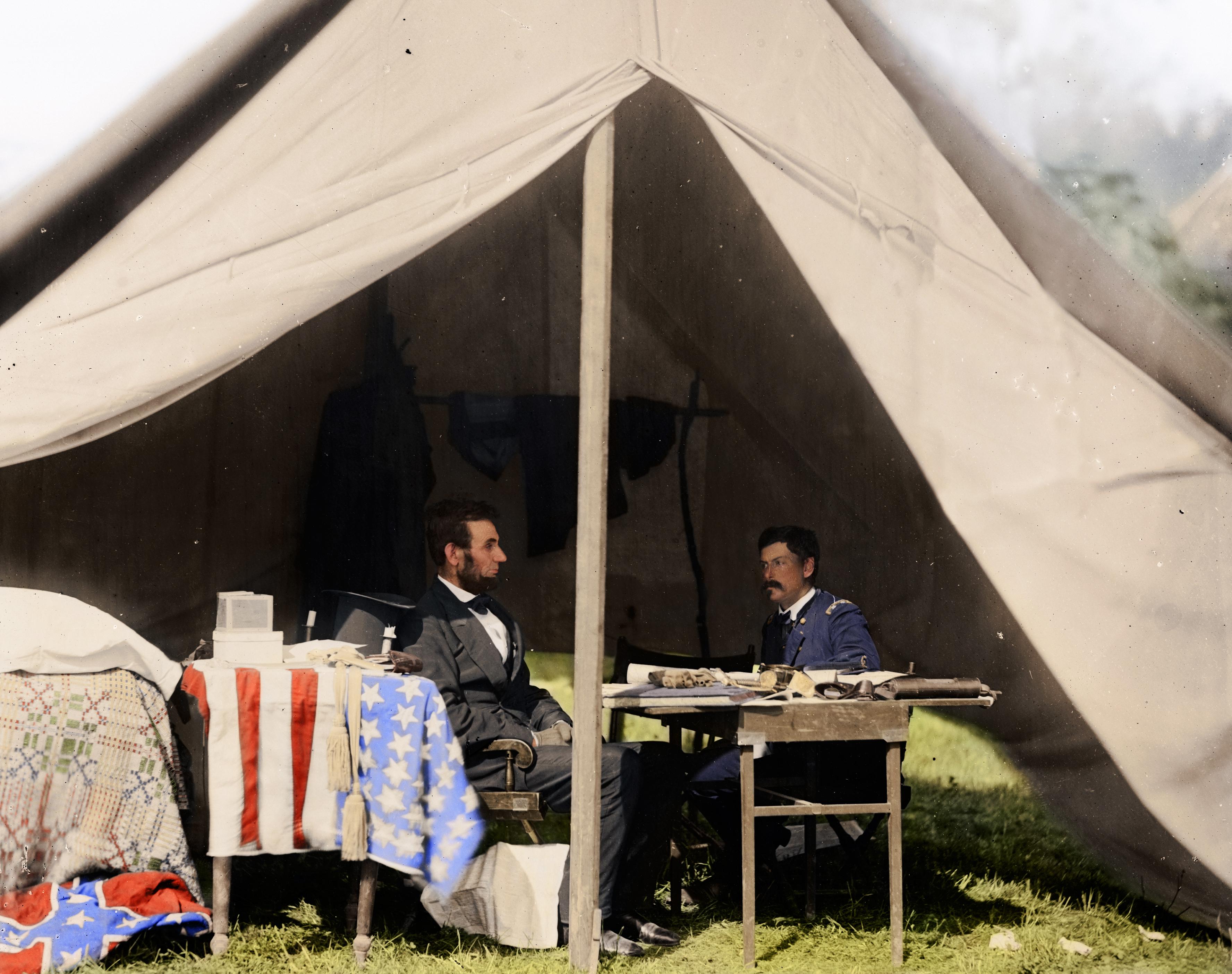 Abraham Lincoln and George McClellan at Antietam, October 2nd/3rd, 1862