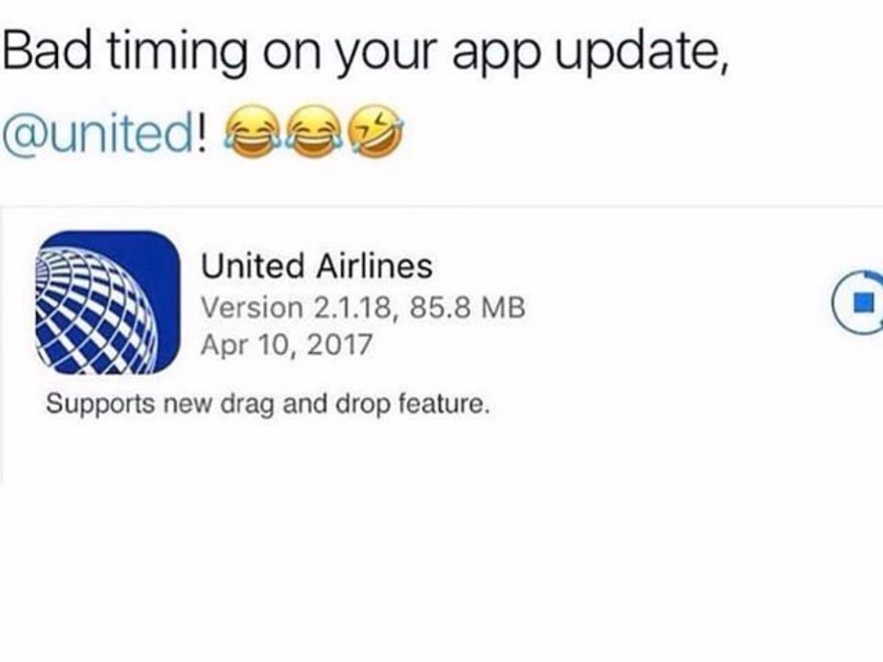 diagram - Bad timing on your app update, ! Sas United Airlines Version 2.1.18, 85.8 Mb Supports new drag and drop feature.