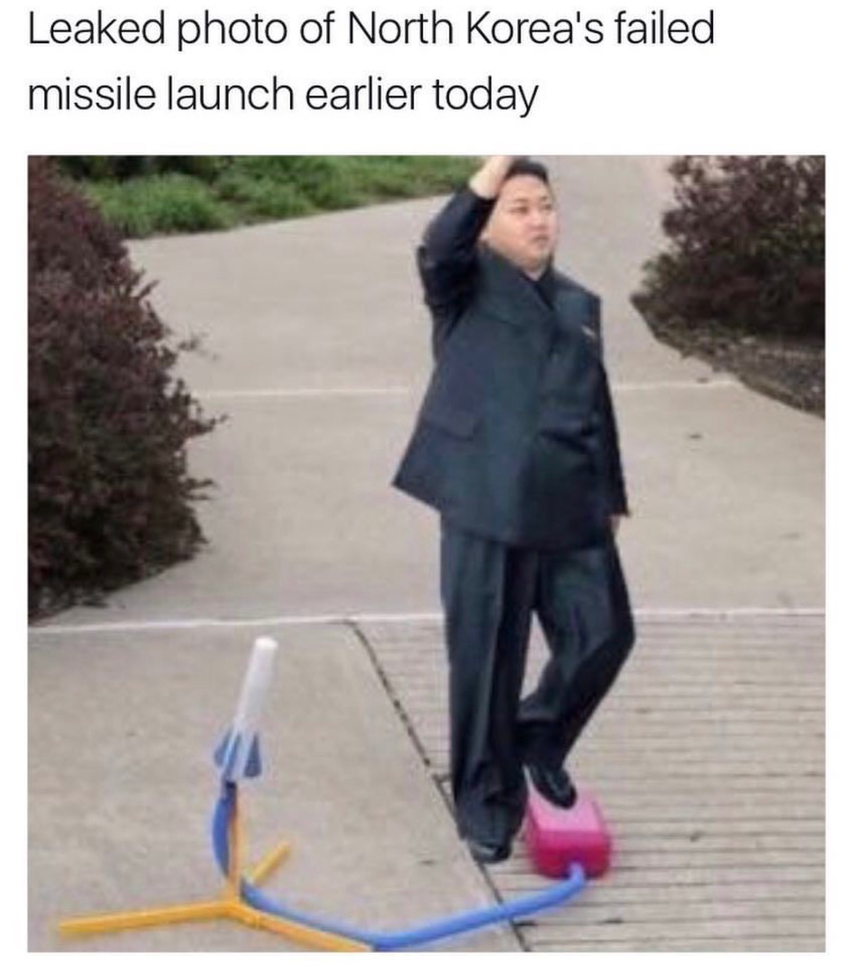 north korea nuke memes - Leaked photo of North Korea's failed missile launch earlier today
