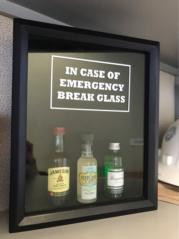 glass - In Case Of Emergency Break Glass Jameson Deep Edd Tangu