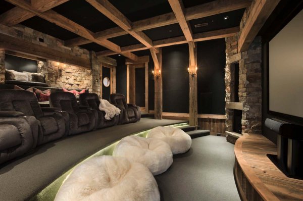rustic home theater rooms