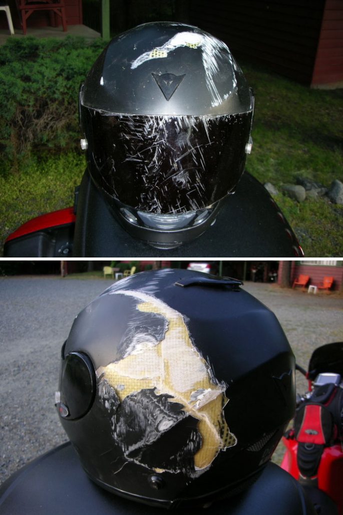 helmet saved life