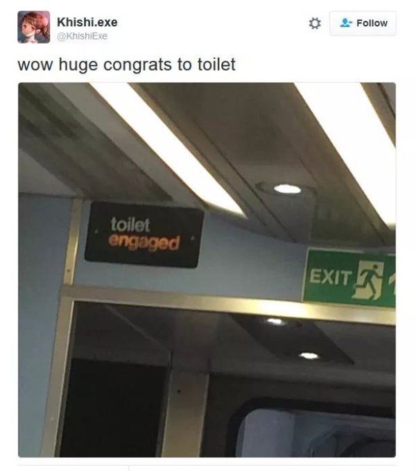 wholesome meme of wow huge congrats to toilet - Khishi.exe Exe wow huge congrats to toilet toilet engaged Exit