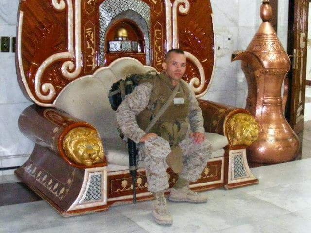 One of Saddam Hussein’s thrones at Al Faw Palace in Baghdad, Iraq in 2008