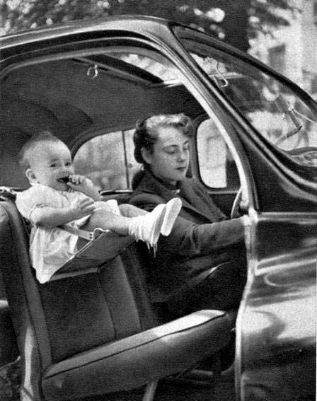 A child’s car seat from the 1940’s